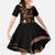 Brown Hafa Adai Guam Family Matching Off Shoulder Maxi Dress and Hawaiian Shirt Chamorro Latte Stone Hand With Plumeria