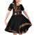 Brown Hafa Adai Guam Family Matching Off Shoulder Short Dress and Hawaiian Shirt Chamorro Latte Stone Hand With Plumeria