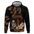 Brown Hafa Adai Guam Hoodie Chamorro Latte Stone Hand With Plumeria