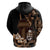 Brown Hafa Adai Guam Hoodie Chamorro Latte Stone Hand With Plumeria