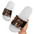 Brown Hafa Adai Guam Slide Sandals Chamorro Latte Stone Hand With Plumeria - Polynesian Pride