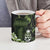 Green Hafa Adai Guam Ceramic Mug Chamorro Latte Stone Hand With Plumeria - Polynesian Pride