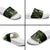 Green Hafa Adai Guam Slide Sandals Chamorro Latte Stone Hand With Plumeria - Polynesian Pride