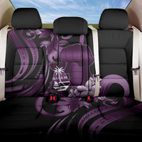 Purple Hafa Adai Guam Back Car Seat Cover Chamorro Latte Stone Hand With Plumeria