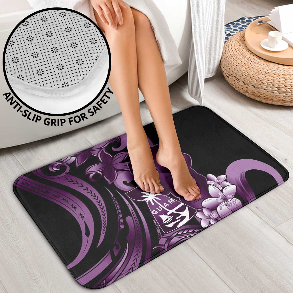 Purple Hafa Adai Guam Bathroom Set Chamorro Latte Stone Hand With Plumeria - Polynesian Pride