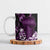 Purple Hafa Adai Guam Ceramic Mug Chamorro Latte Stone Hand With Plumeria - Polynesian Pride