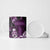 Purple Hafa Adai Guam Ceramic Mug Chamorro Latte Stone Hand With Plumeria - Polynesian Pride