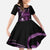 Purple Hafa Adai Guam Family Matching Off Shoulder Maxi Dress and Hawaiian Shirt Chamorro Latte Stone Hand With Plumeria