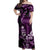 Purple Hafa Adai Guam Off Shoulder Maxi Dress Chamorro Latte Stone Hand With Plumeria
