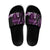 Purple Hafa Adai Guam Slide Sandals Chamorro Latte Stone Hand With Plumeria - Polynesian Pride