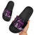 Purple Hafa Adai Guam Slide Sandals Chamorro Latte Stone Hand With Plumeria - Polynesian Pride