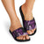 Purple Hafa Adai Guam Slide Sandals Chamorro Latte Stone Hand With Plumeria - Polynesian Pride