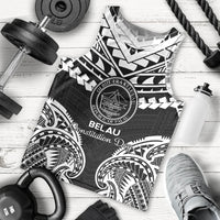 Palau Constitution Day Men Tank Top Belau Seal With Polynesian Pattern - Black