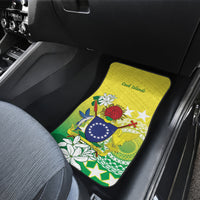 Cook Islands Independence Day Car Mats Kuki Airani Tiare Maori Polynesian Pattern - Green