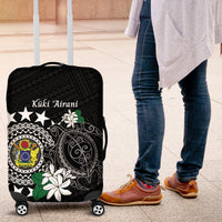 Cook Islands Independence Day Luggage Cover Kuki Airani Tiare Maori Polynesian Pattern - Black LT14 Black - Polynesian Pride