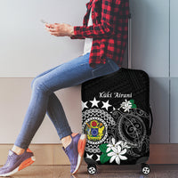 Cook Islands Independence Day Luggage Cover Kuki Airani Tiare Maori Polynesian Pattern - Black LT14 - Polynesian Pride