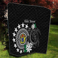 Cook Islands Independence Day Quilt Kuki Airani Tiare Maori Polynesian Pattern - Black LT14 - Polynesian Pride