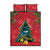New Zealand Christmas In July Quilt Bed Set Kowhai Tui Bird With Pohutukawa - Red