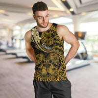 Polynesian Pride Gemini Zodiac Men Tank Top Astrological Sign Tribal Plumeria Gold Galaxy LT14 - Polynesian Pride