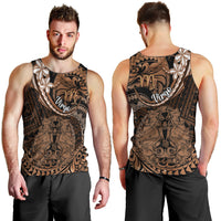 Polynesian Pride Virgo Zodiac Men Tank Top Astrological Sign Tribal Plumeria Brown Galaxy LT14 - Polynesian Pride
