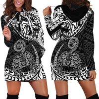 Polynesian Pride Scorpio Zodiac Hoodie Dress Astrological Sign Tribal Plumeria Black LT14 - Polynesian Pride