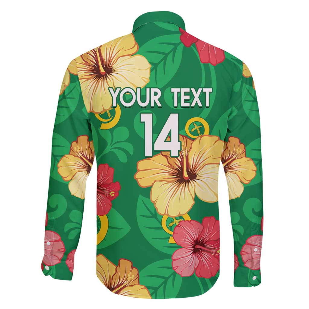 Custom Vanuatu Cricket Family Matching Summer Maxi Dress and Hawaiian Shirt 2024 Tropical Flowers Version