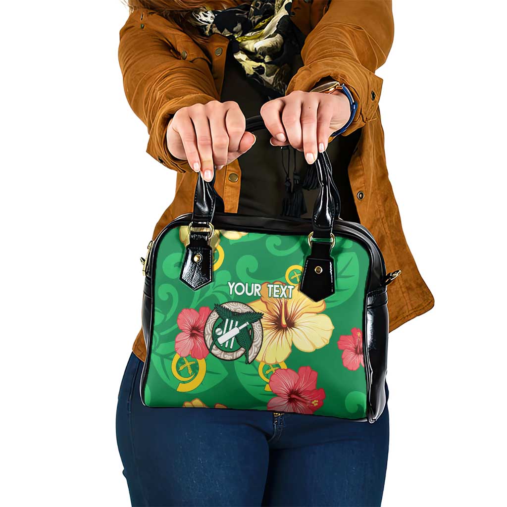 Custom Vanuatu Cricket Shoulder Handbag 2024 Tropical Flowers Version