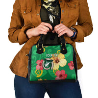 Custom Vanuatu Cricket Shoulder Handbag 2024 Tropical Flowers Version