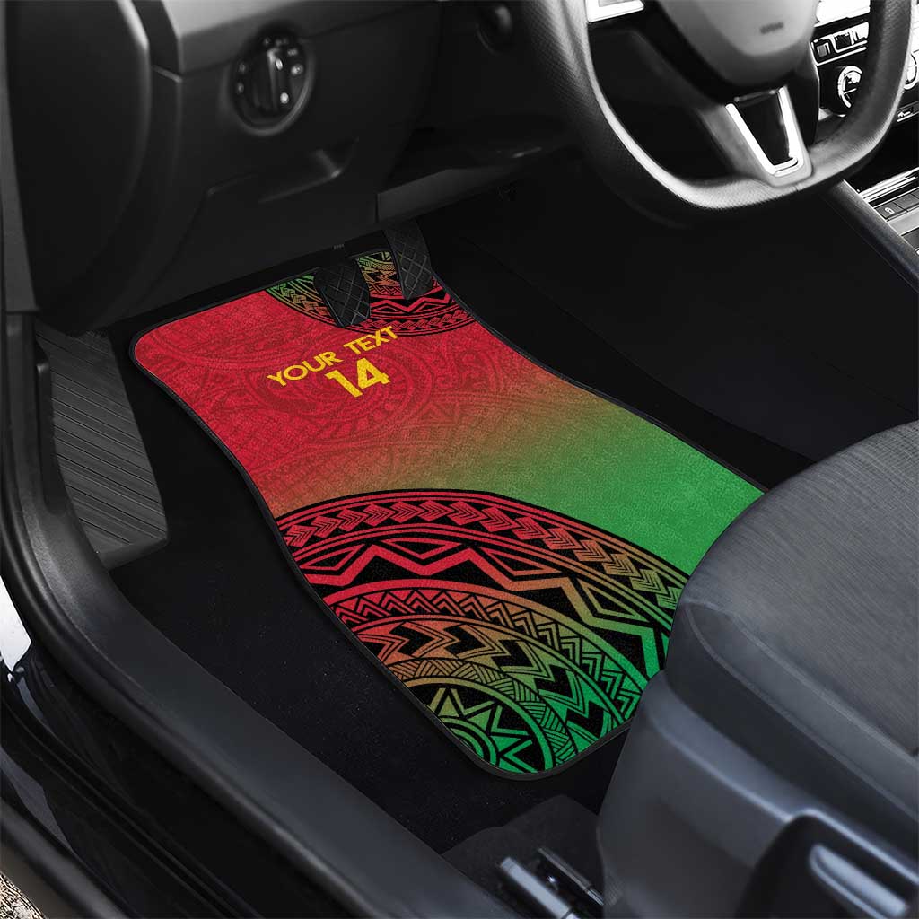 Custom Vanuatu Cricket Car Mats 2024 Polynesian Pattern Sporty Style