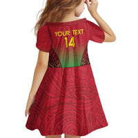 Custom Vanuatu Cricket Family Matching Off Shoulder Short Dress and Hawaiian Shirt 2024 Polynesian Pattern Sporty Style LT14 - Polynesian Pride