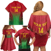 Custom Vanuatu Cricket Family Matching Off Shoulder Short Dress and Hawaiian Shirt 2024 Polynesian Pattern Sporty Style LT14 - Polynesian Pride