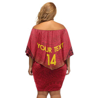 Custom Vanuatu Cricket Family Matching Off Shoulder Short Dress and Hawaiian Shirt 2024 Polynesian Pattern Sporty Style LT14 - Polynesian Pride