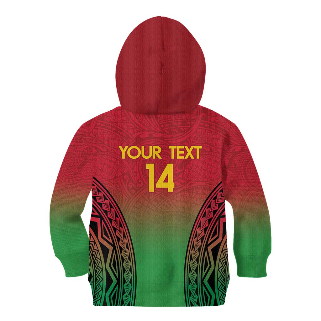 Custom Vanuatu Cricket Kid Hoodie 2024 Polynesian Pattern Sporty Style