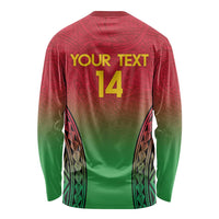 Custom Vanuatu Cricket Long Sleeve Shirt 2024 Polynesian Pattern Sporty Style