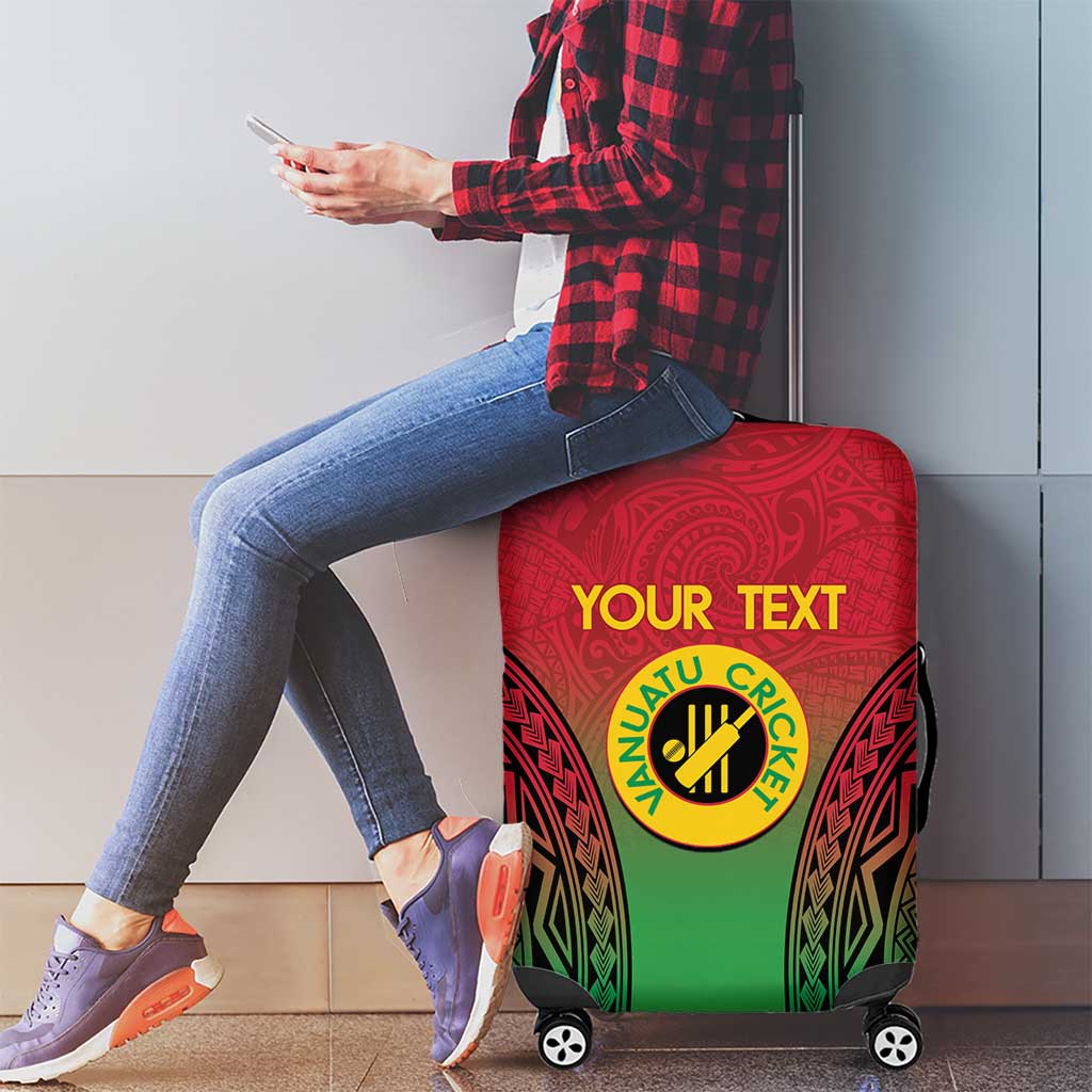 Custom Vanuatu Cricket Luggage Cover 2024 Polynesian Pattern Sporty Style