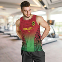 Custom Vanuatu Cricket Men Tank Top 2024 Polynesian Pattern Sporty Style