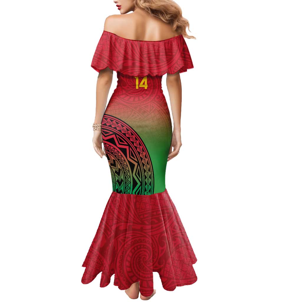 Custom Vanuatu Cricket Mermaid Dress 2024 Polynesian Pattern Sporty Style