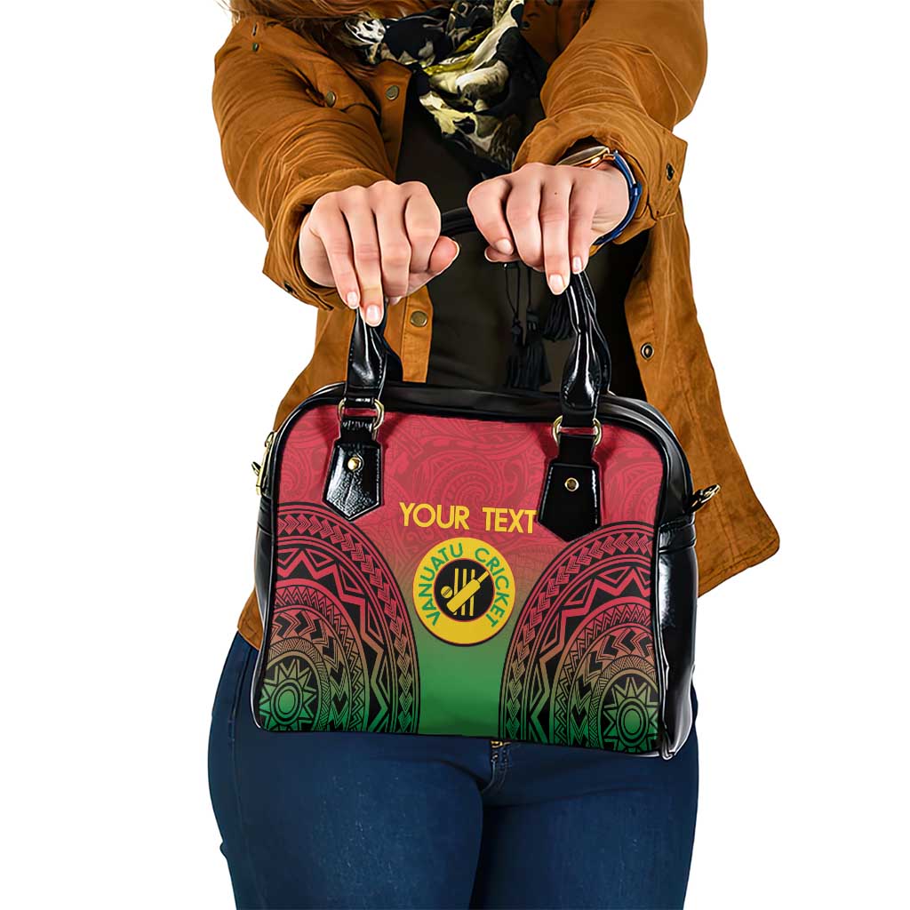 Custom Vanuatu Cricket Shoulder Handbag 2024 Polynesian Pattern Sporty Style