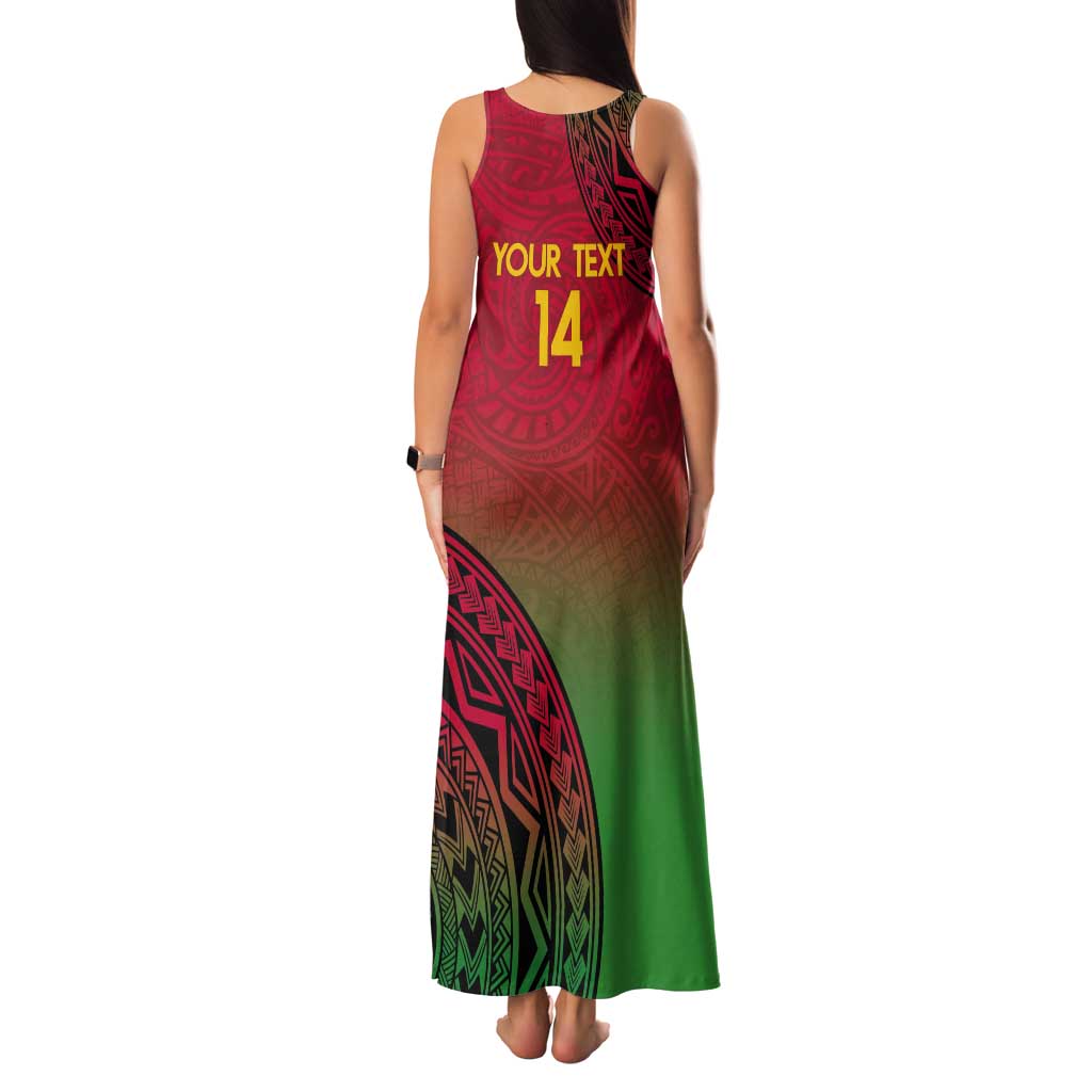 Custom Vanuatu Cricket Tank Maxi Dress 2024 Polynesian Pattern Sporty Style