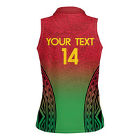 Custom Vanuatu Cricket Women Sleeveless Polo Shirt 2024 Polynesian Pattern Sporty Style LT14 - Polynesian Pride