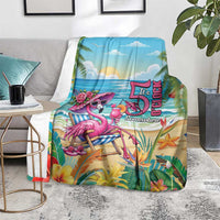 Flamingo Aloha Hawaii Blanket It's 5 O’Clock Somewhere Tropical Vibes - Polynesian Pride