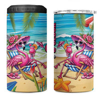 Flamingo Aloha Hawaii 4 in 1 Can Cooler Tumbler It's 5 O’Clock Somewhere Tropical Vibes - Polynesian Pride