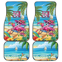 Flamingo Aloha Hawaii Car Mats It's 5 O’Clock Somewhere Tropical Vibes - Polynesian Pride