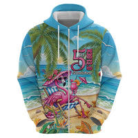 Flamingo Aloha Hawaii Hoodie It's 5 O’Clock Somewhere Tropical Vibes - Polynesian Pride