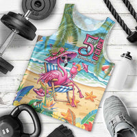 Flamingo Aloha Hawaii Men Tank Top It's 5 O’Clock Somewhere Tropical Vibes - Polynesian Pride