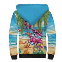 Flamingo Aloha Hawaii Sherpa Hoodie It's 5 O’Clock Somewhere Tropical Vibes - Polynesian Pride