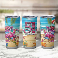 Flamingo Aloha Hawaii Tumbler Cup It's 5 O’Clock Somewhere Tropical Vibes - Polynesian Pride