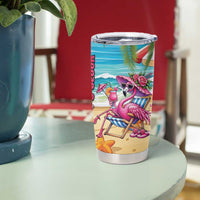 Flamingo Aloha Hawaii Tumbler Cup It's 5 O’Clock Somewhere Tropical Vibes - Polynesian Pride