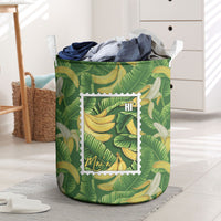 Aloha Hawaii Maia Laundry Basket Hawaiian Banana Stylized Stamp LT14 Green - Polynesian Pride