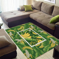 Aloha Hawaii Maia Area Rug Hawaiian Banana Stylized Stamp LT14 - Polynesian Pride